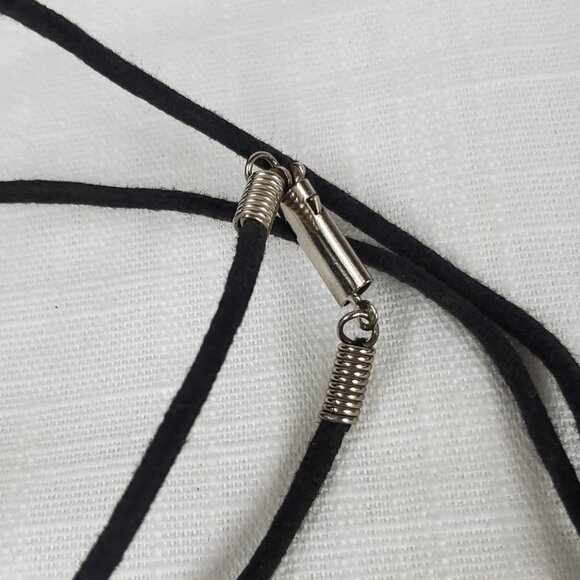 Vintage Marcie USA Pewter Christ is Born Large Heart Pendant Necklace - Picture 5 of 12